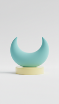 Aqua Charm Crescent pillow