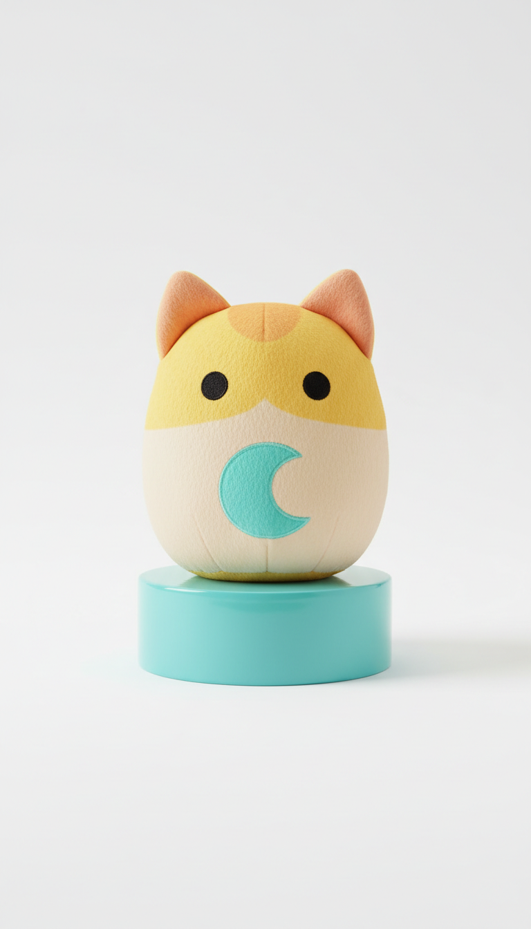 Lemon Cream Luna Cat plushie